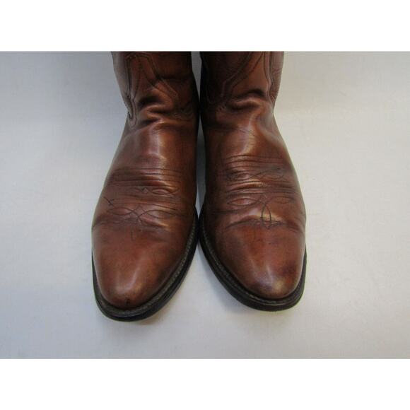 Walker Mens Size 9 D Brown Leather Cowboy Western Boots main image 8